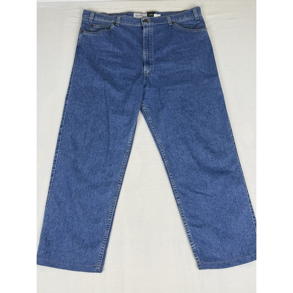 Vintage Levi's Strauss Signature Jeans Men's‎ 42x34 Flex Denim White Tag 90's